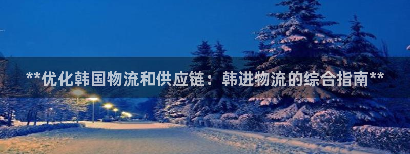 28圈注册与教程：**优化韩国物流和